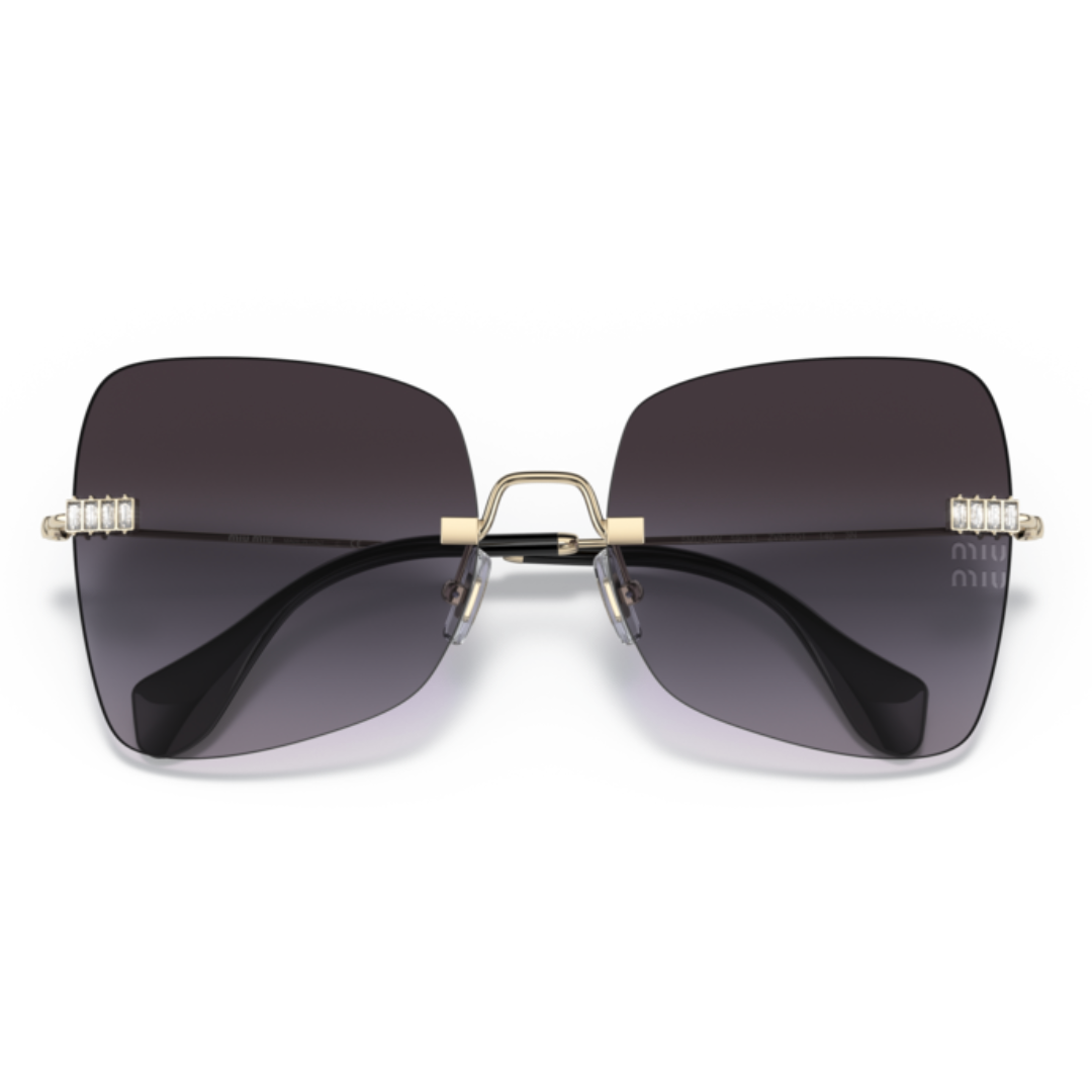 MIU MIU WOMENS SUNGLASSES GOLD/BLACK/CRYSTAL 0MU 50WS