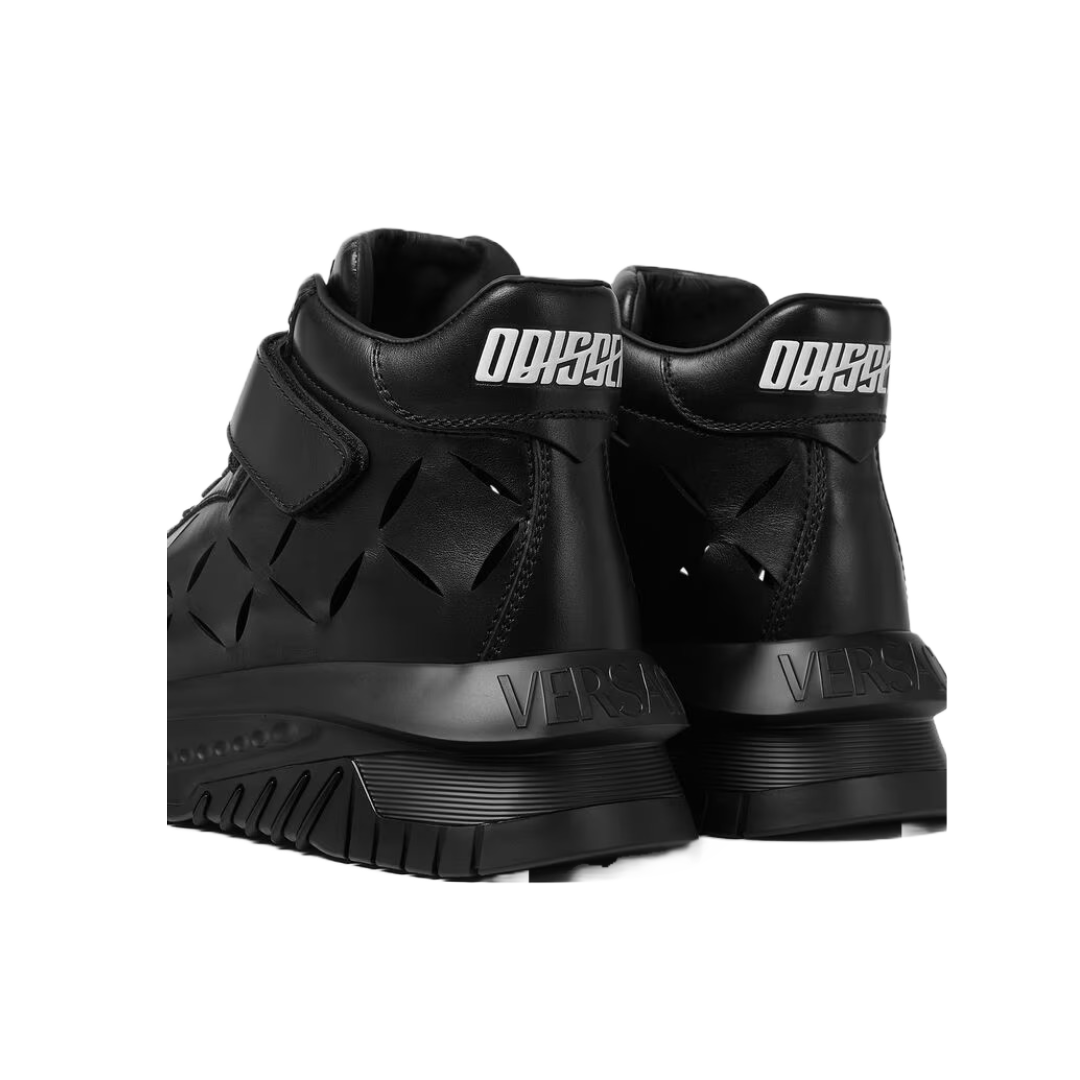 VERSACE SLASHED ODISSEA SNEAKERS BLACK