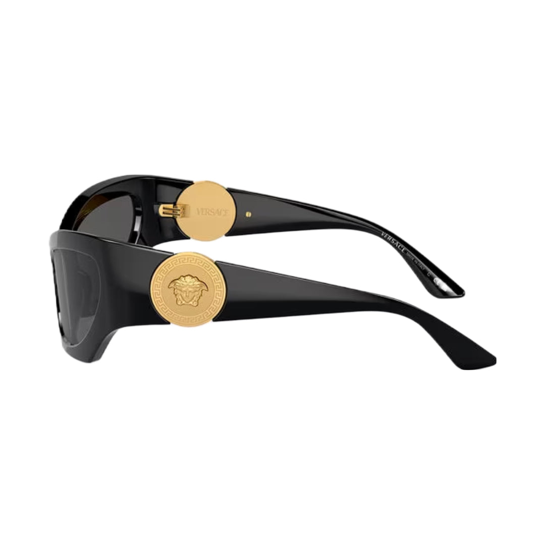 VERSACE MEDUSA RUNWAY CAT-EYE SUNGLASSES BLACK/GOLD