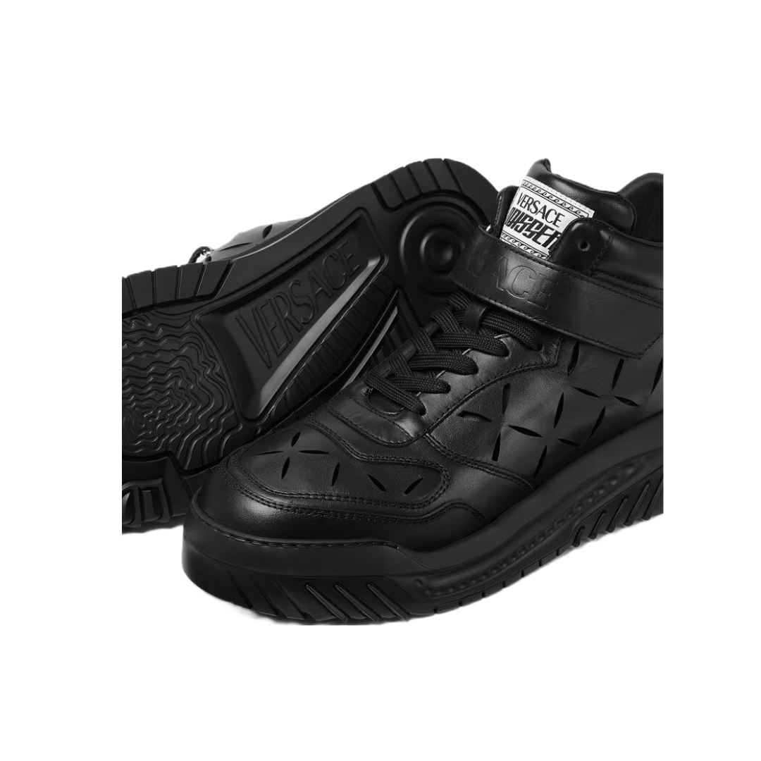 VERSACE SLASHED ODISSEA SNEAKERS BLACK