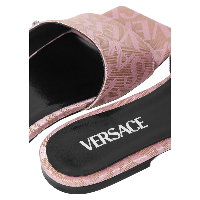 Versace Allover Slippers Pink