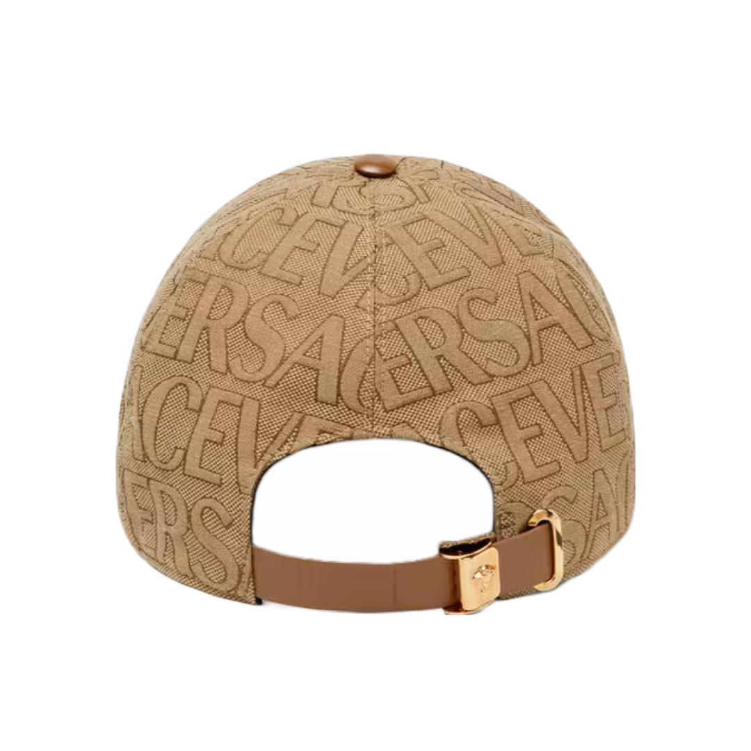 VERSACE ALLOVER BASEBALL CAP BEIGE