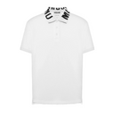 MOSCHINO PIQUE POLO SHIRT WITH LOGO COLLAR