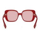 BURBERRY HELENA MONOGRAM MOTIF OVERSIZED SQUARE FRAMED RED