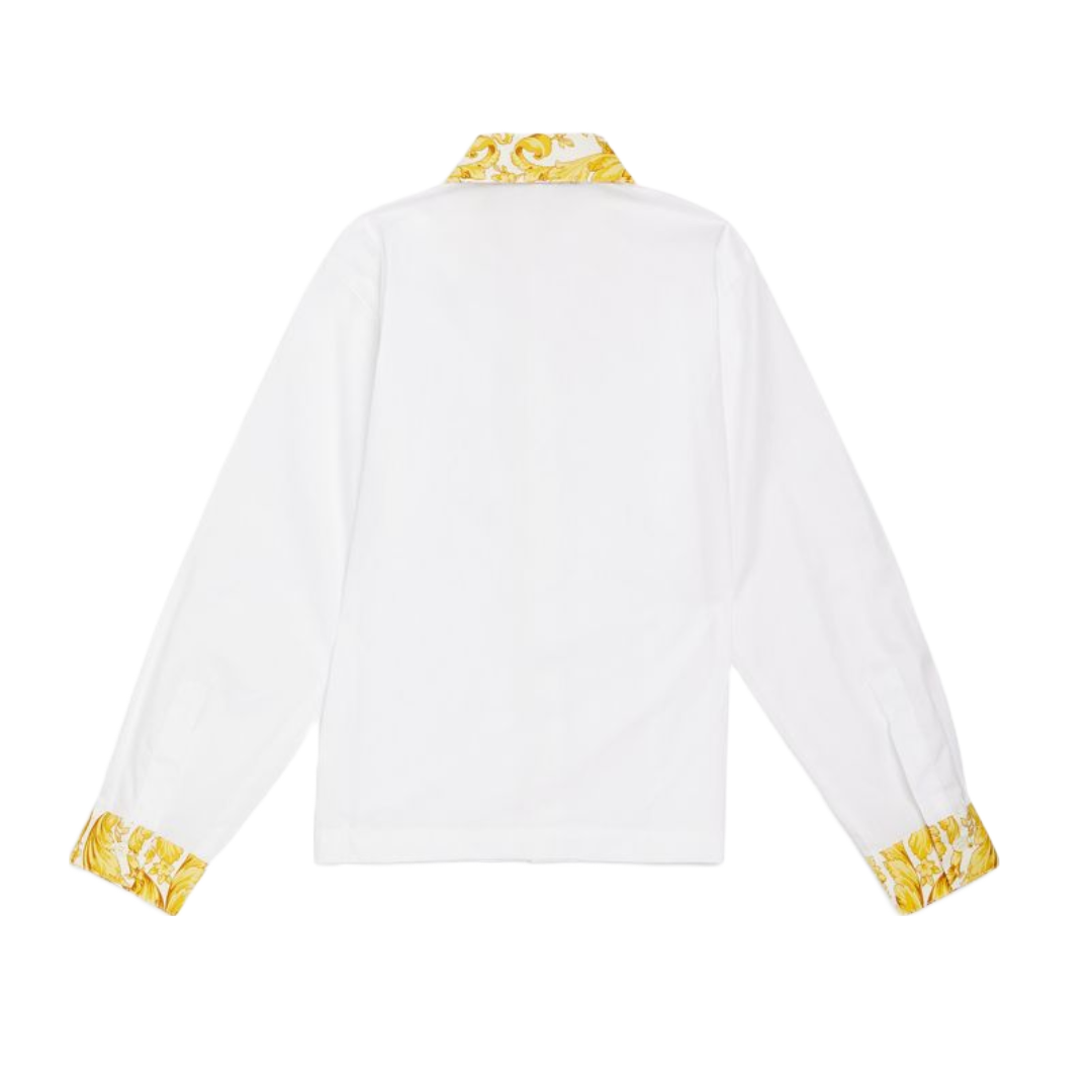 VERSACE BAROCCO BIG KIDS SHIRT WHITE/GOLD