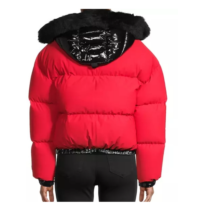 MOOSE KNUCKLES SPORT MASPETH CROPPED PUFFER RED