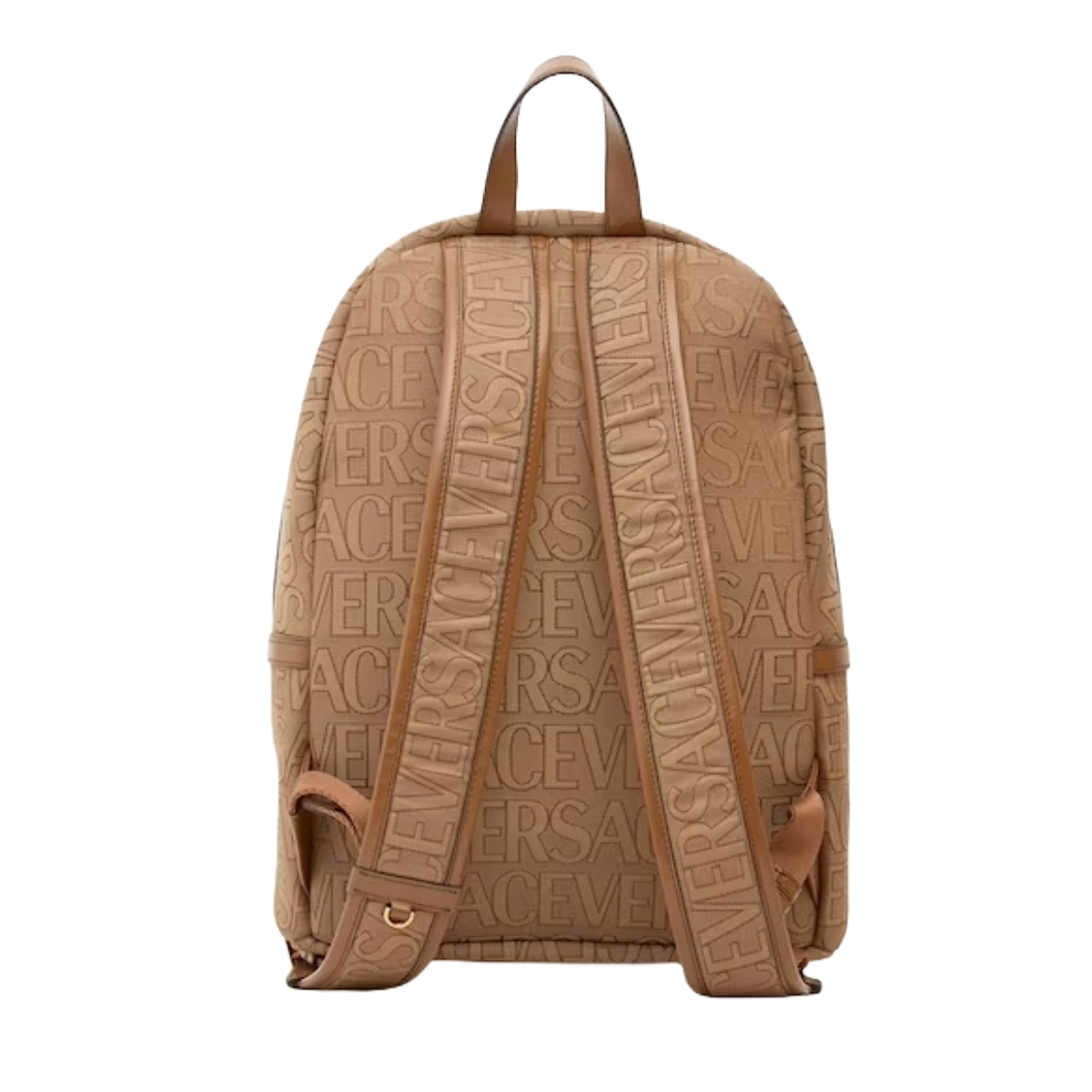 VERSACE ALL OVER LOGO BACKPACK BEIGE/BROWN