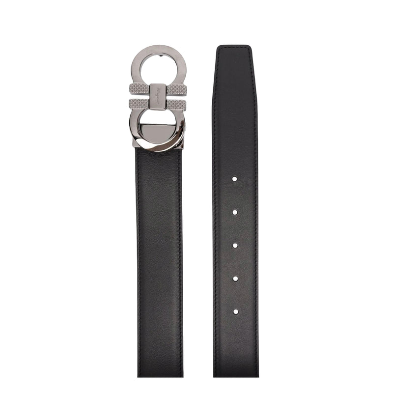 Black Reversible belt with logo FERRAGAMO - Vitkac TW