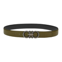 SALVATORE FERRAGAMO REVERSIBLE BELT OLIVE GREEN / BLACK