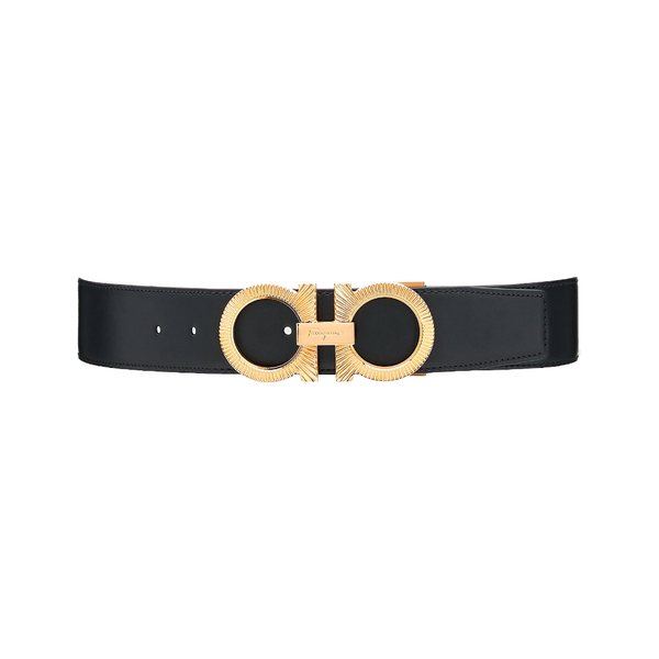 SALVATORE FERRAGAMO BELT BLACK/GREY