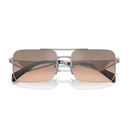 PRADA SUNGLASSES SILVER/BROWN MIRROR 0PR A52S