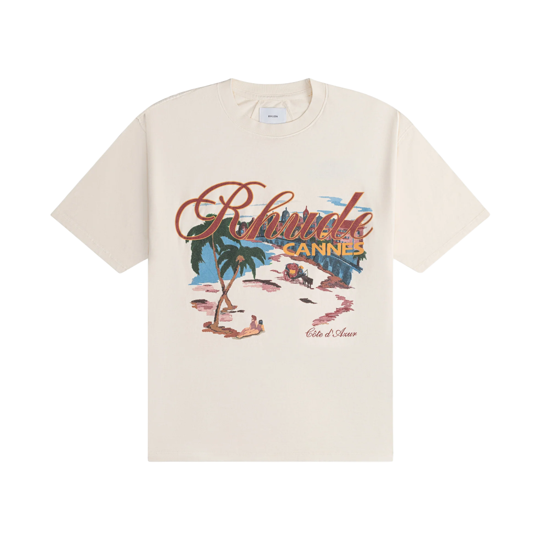 RHUDE CANNES BEACH TEE VTG WHITE