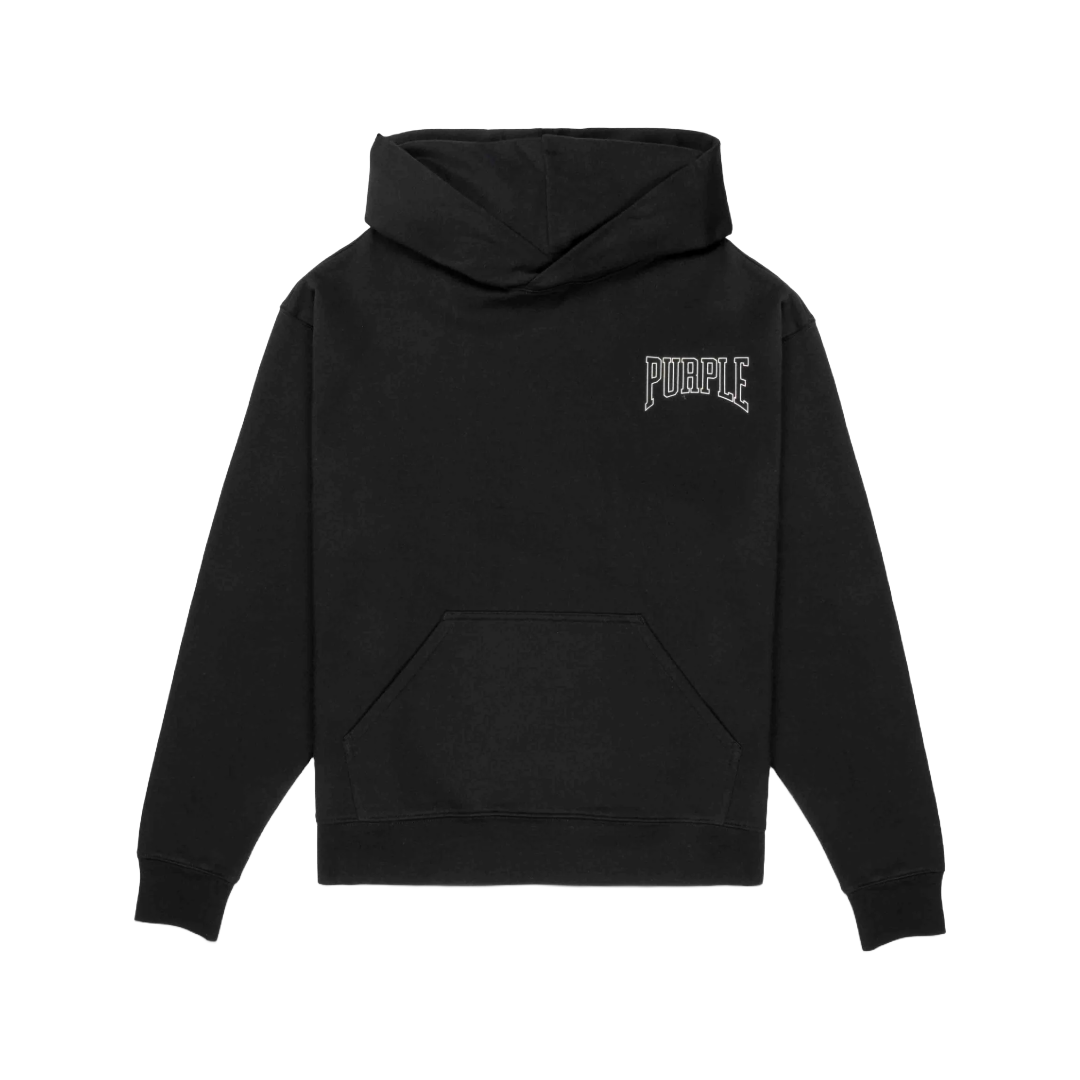 PURPLE BRAND FALLEN FRENCH TERRY HOODY BLACK