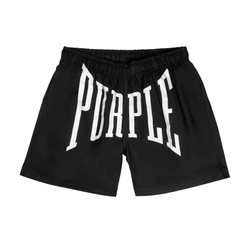 PURPLE BRAND UPPERCUT BLACK ALL ROUND SHORT