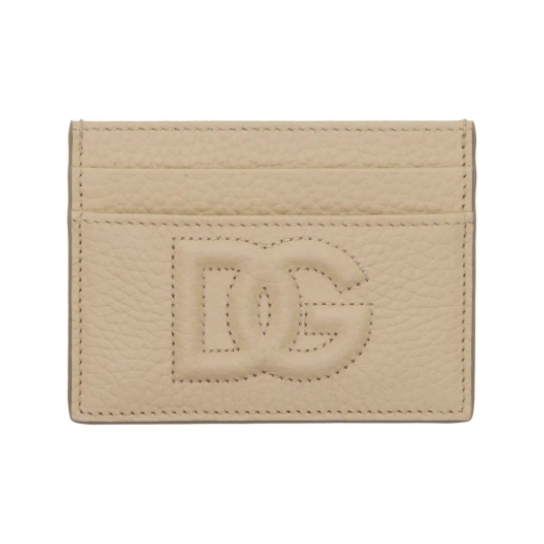 DOLCE & GABBANA DG LOGO CARD HOLDER LIGHT BEIGE