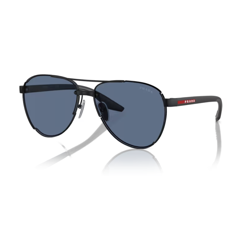 PRADA LINEA ROSSA 0PS 51YS MATTE BLACK/DARK BLUE