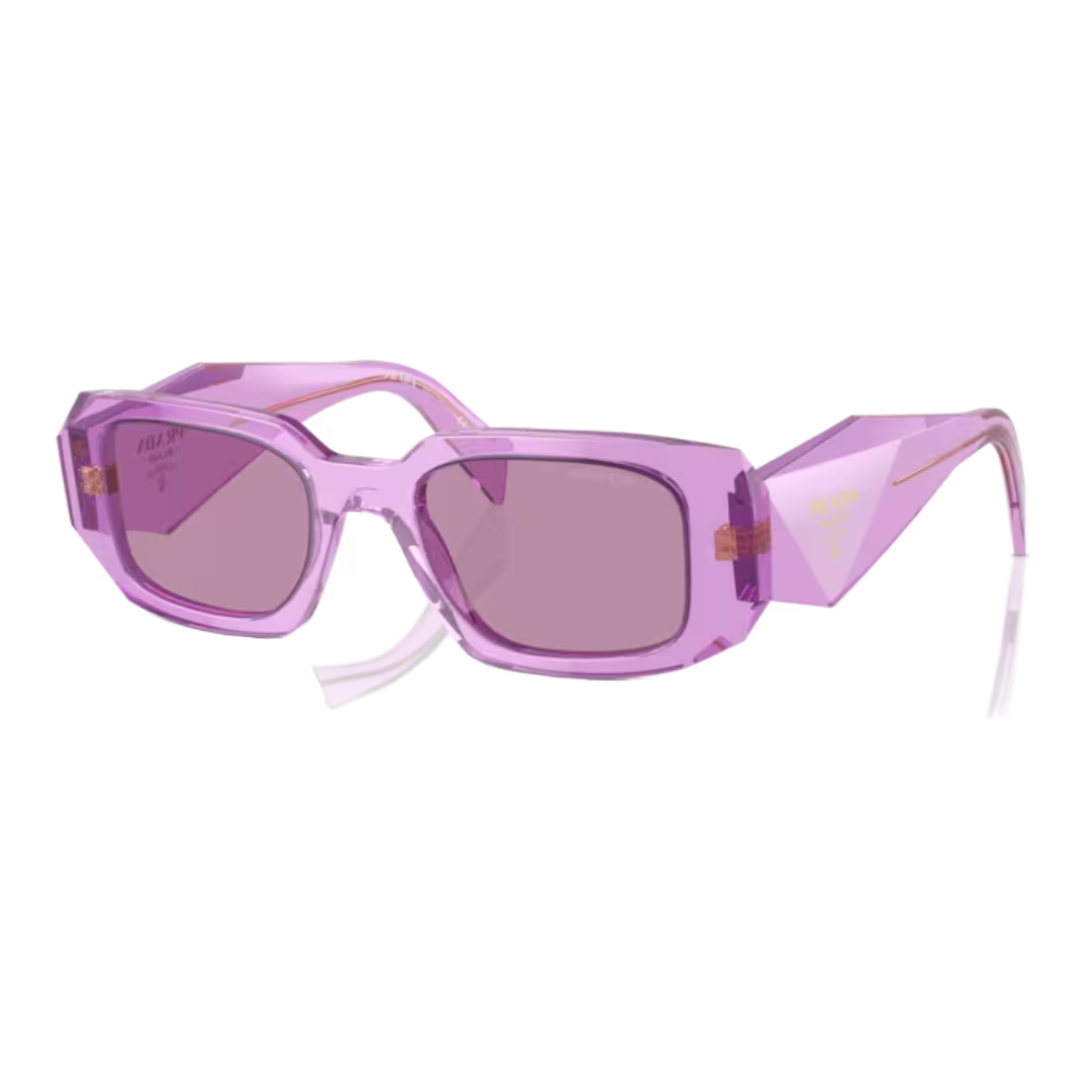 PRADA SYMBOLE SUNGLASSES 0PR 17WS TRANSPARENT/DARD VIOLET