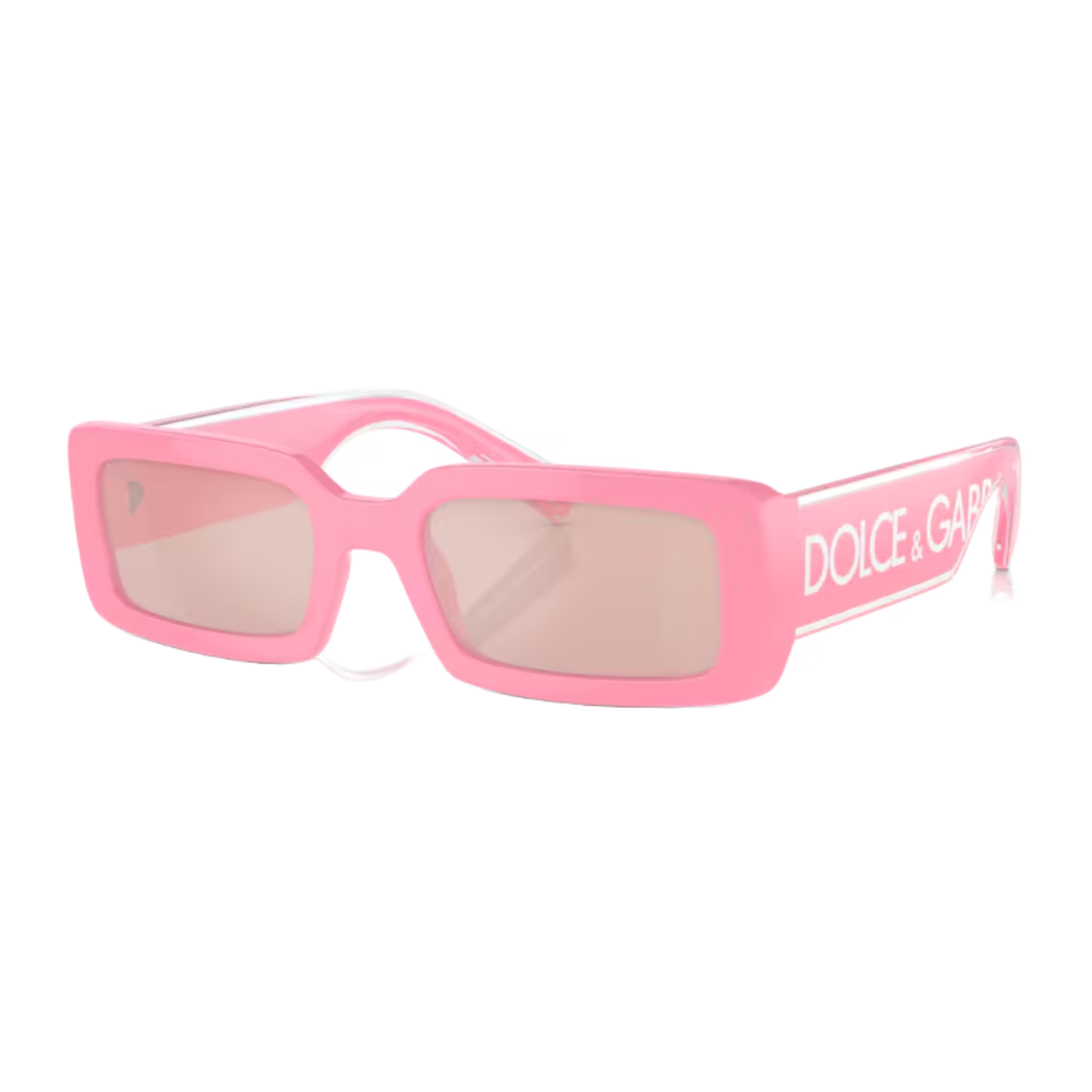 DOLCE & GABBANA DG ELASTIC SUNGLASSES PINK/WHITE