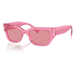 DOLCE & GABBANA DG SHARPED SUNGLASSES TRANSPARENT PINK