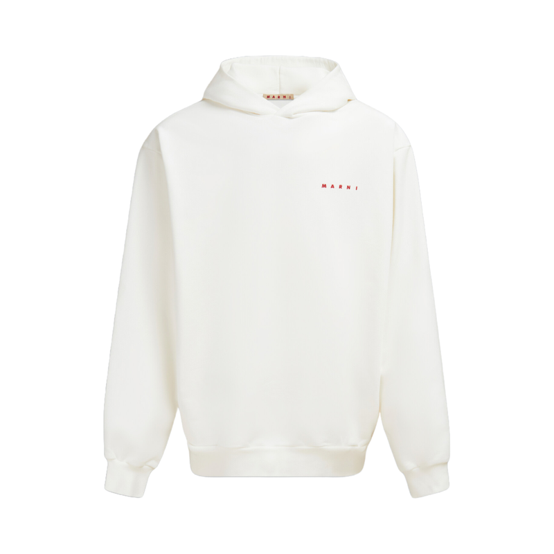 MARNI WRIKLED MARNI ORGANIC SWEATSHIRT NATURAL WHITE