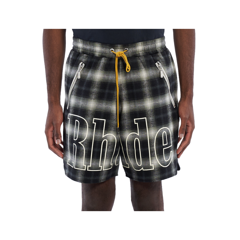 PLAID LOGO SHORT BLACK/GREY