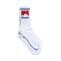 MOONLIGHT SOCKS WHITE/RED/BLUE