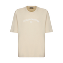 COTTON T-SHIRT WITH DOLCE&GABBANA LOGO BEIGE