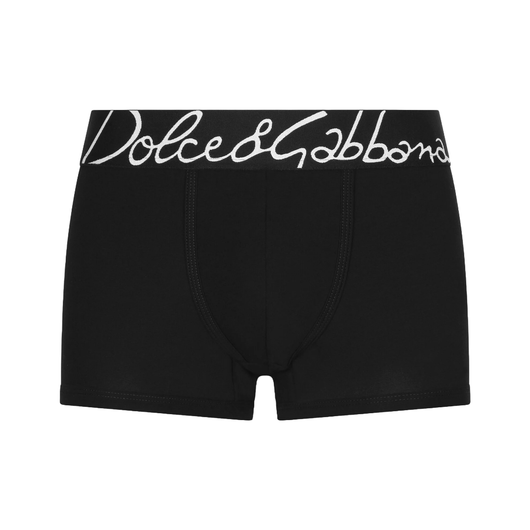 STRETCH COTTON REGULAR-FIT BOXERS BLACK