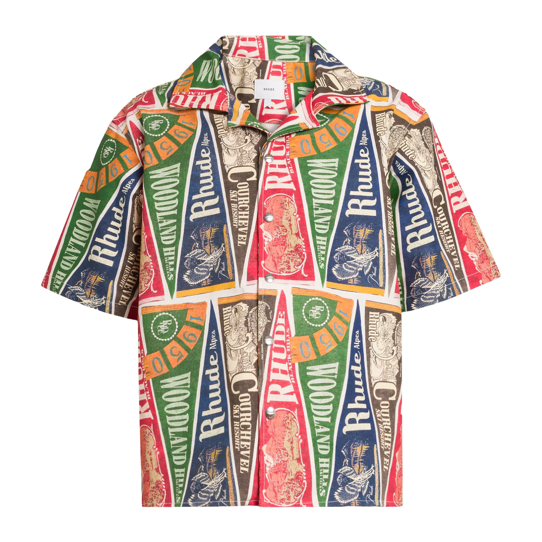 COLLEGIATE FLAG SNAP SHIRT MULTICOLOR