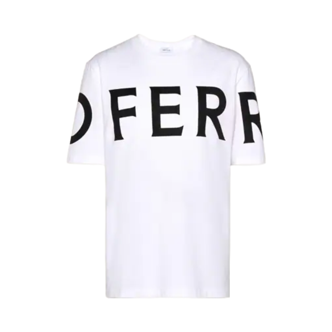 SHORT SLEEVED T-SHIRT WITH GRAPHIC LOGO WHITE /BLACK