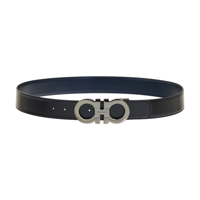 REVERSIBLE AND ADJUSTABLE GANCINI BELT MIDNIGHT BLUE/BLACK