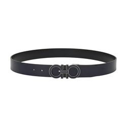 REVERSIBLE AND ADJUSTABLE GANCINI BELT MIDNIGHT BLUE BLACK