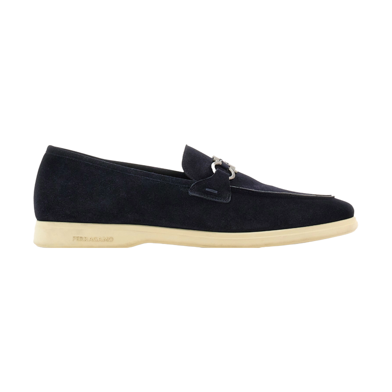 CASUAL LOAFER WITH GANCINI ORNAMENT MIDNIGHT BLUE