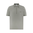 POLO WITH ZIP COLLAR GREY