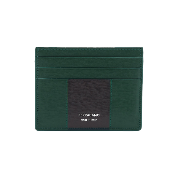 BICOLOR CREDIT CARD HOLDER FOREST GREEN/BLACK