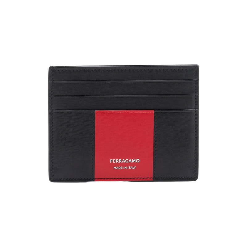 BICOLOR CREDIT CARD HOLDER FLAME RED/BLACK