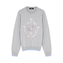 EMBROIDERED SHELL BLASONE SWEATER