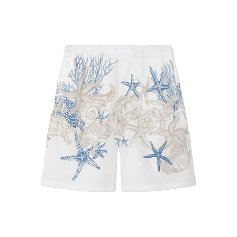 BAROCCO SEA COTTON SHORTS WHITE+PRINT