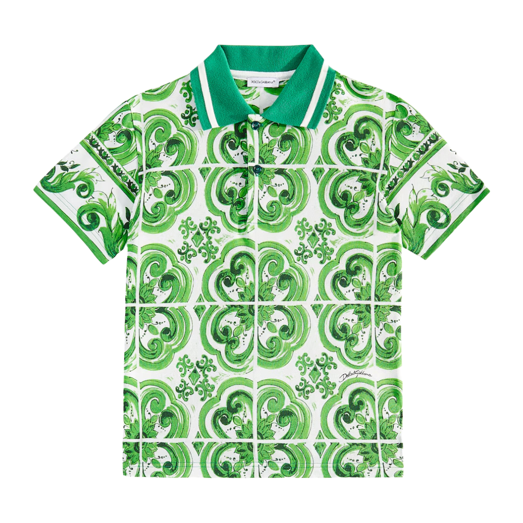 KIDS MAJOLICA POLO SHIRT GREEN