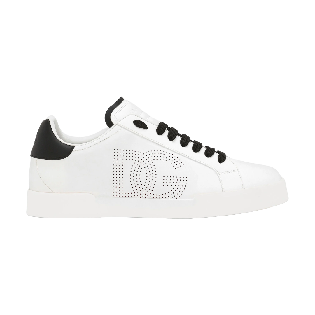 CALFSKIN PORTOFINO SNEAKERS WHITE/BLACK