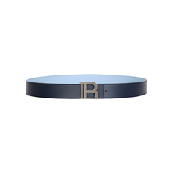 REVERSIBLE CALFSKIN B-BELT BLUE