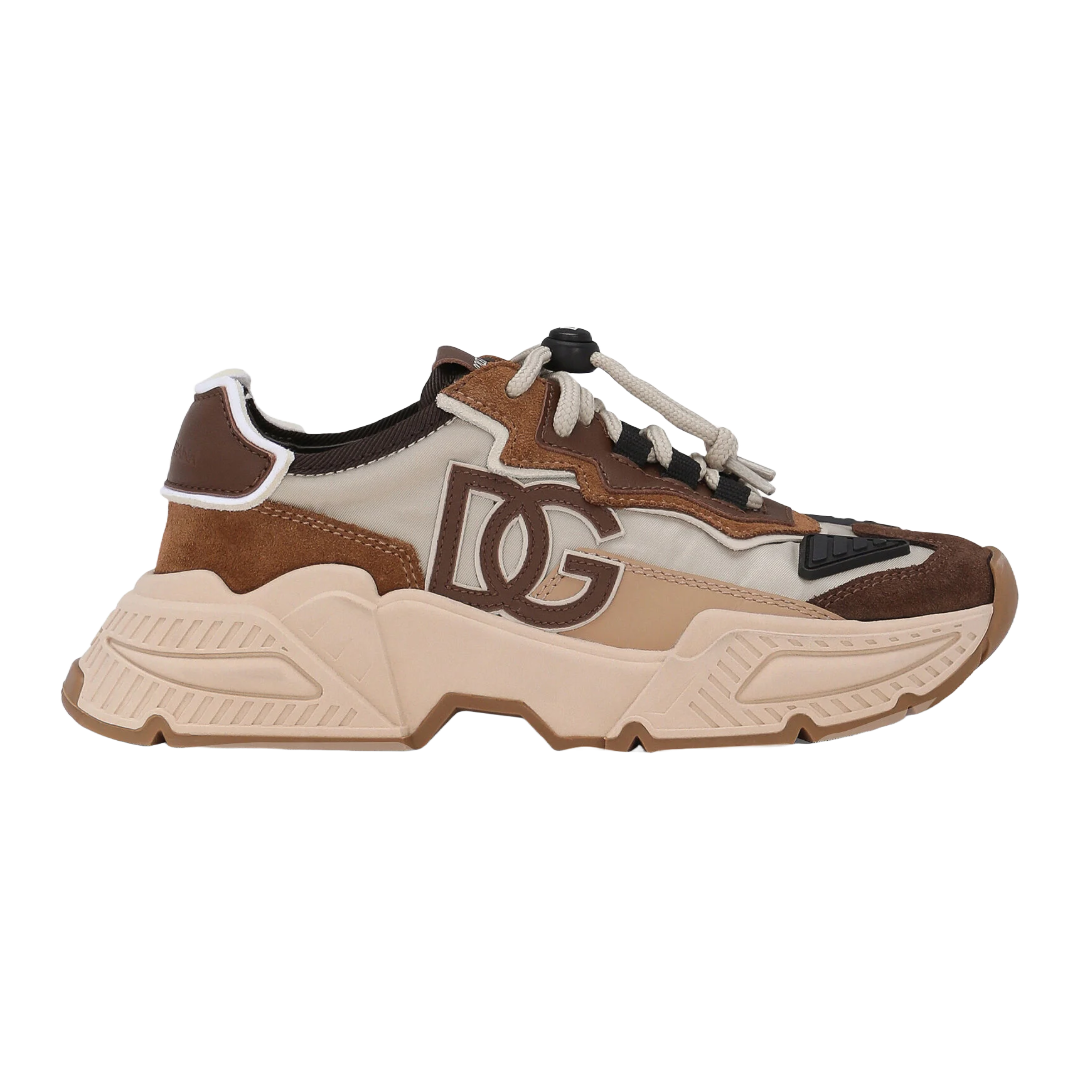 KIDS NYLON DAYMASTER SNEAKERS WITH DG LOGO BEIGE