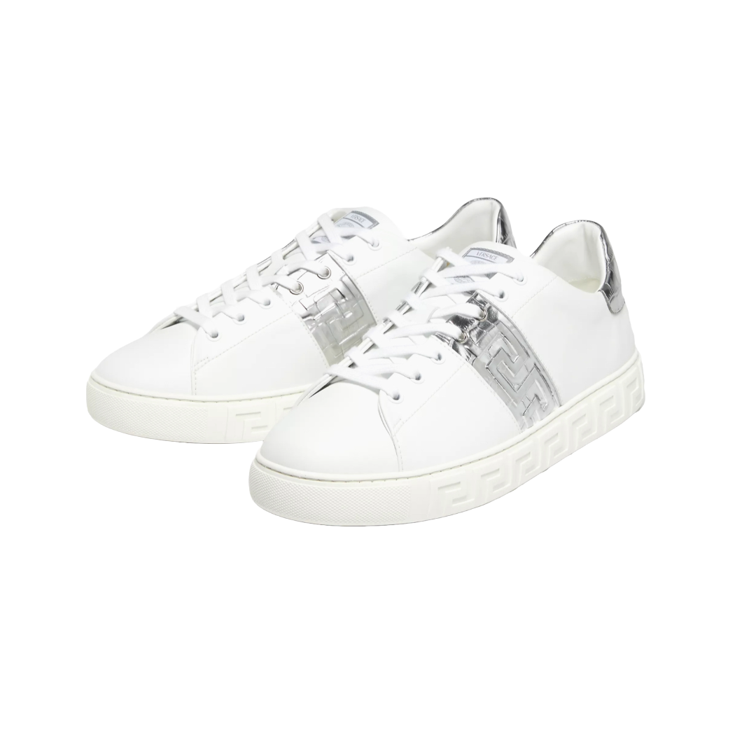 VERSACE GRECA SNEAKERS WHITE/SILVER