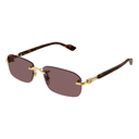 GUCCI MEN'S SUNGLASSES GG1221S GOLD/BROWN