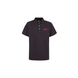 BALLY POLO SHIRT IN NAVY BLUE/RED LOGO