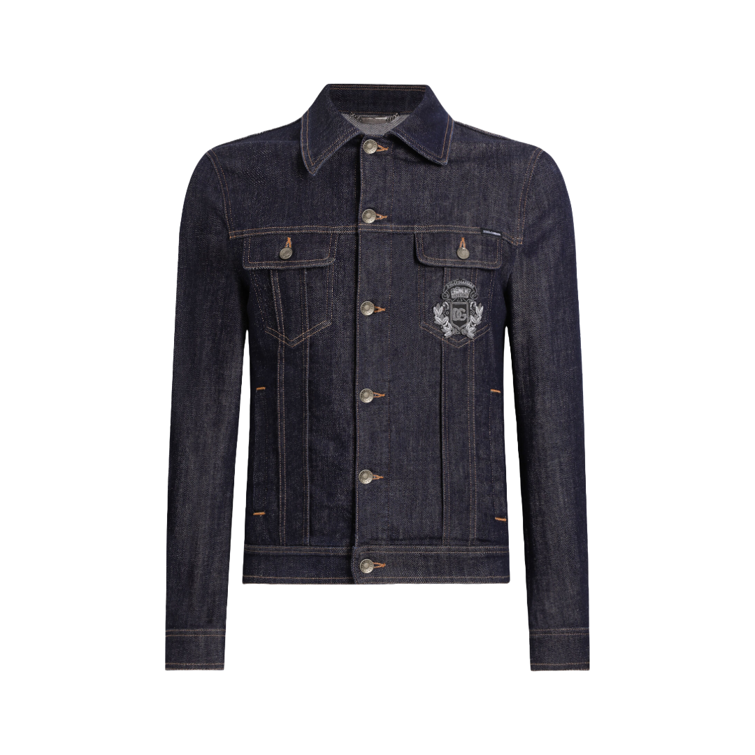 COTTON DENIM JACKET WITH PATCH