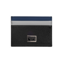 LOGO PLAQUE CARD HOLDER BLACK/BLUE