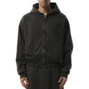 THERMAL HOOD IN WASHED BLACK