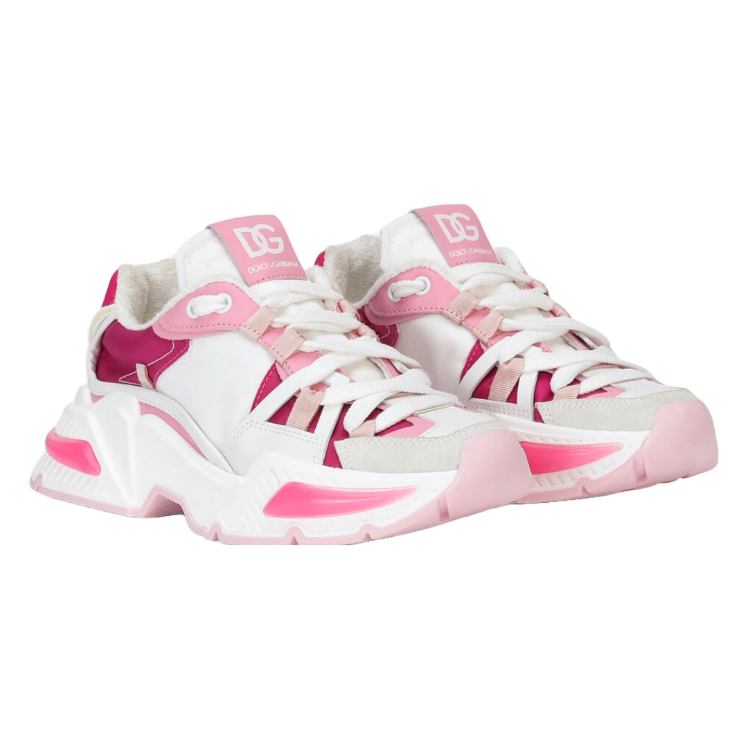 KIDS DOLCE & GABBANA KID'S AIRMASTER SNEAKER PINK/WHITE