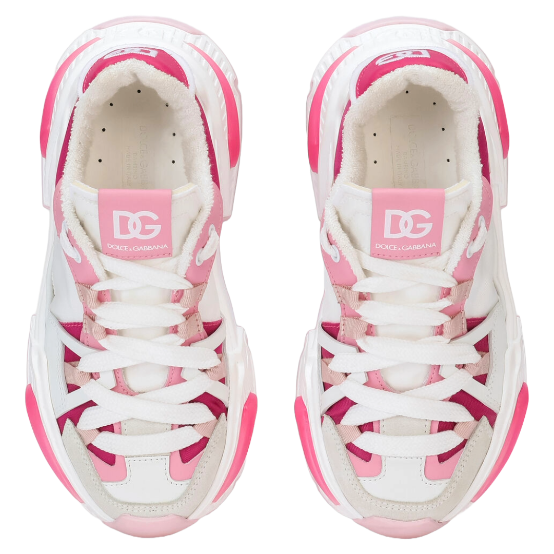 KIDS DOLCE & GABBANA KID'S AIRMASTER SNEAKER PINK/WHITE